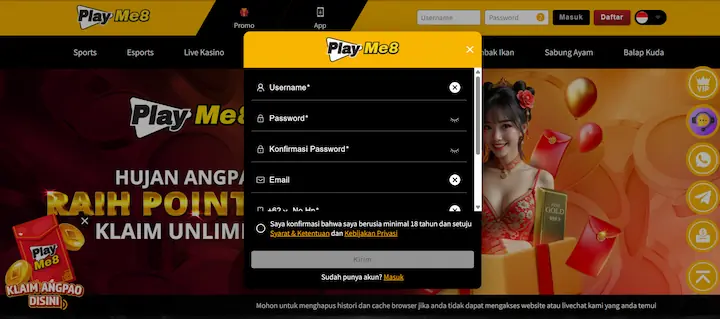 Cara Daftar Game NextSpin di PLAYME8